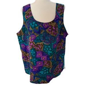 Vintage Maggie Sweet 4 Way Reversible Sleeveless Top Size 2X